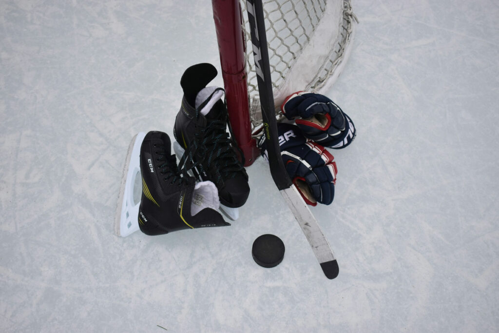photo de l'équipement sur la glace
